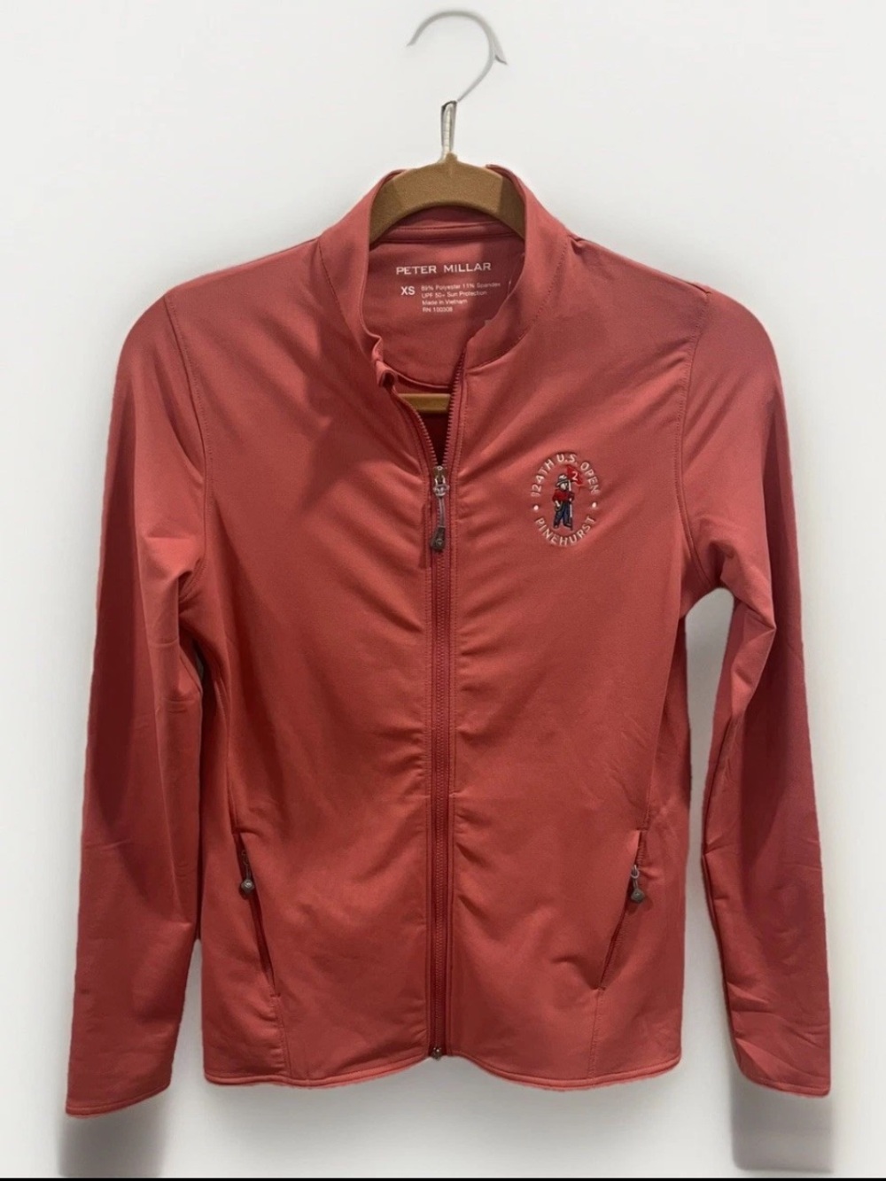 NWT Peter Millar 124th U.S. Open Pinehurst Full Zip Jacket Women's XS Golf $145